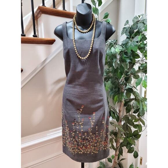 Lauren Taylors Women Gray Polyester Single Breasted Blazer & Dress 2 Pcs Suit 10 - Picture 4 of 14